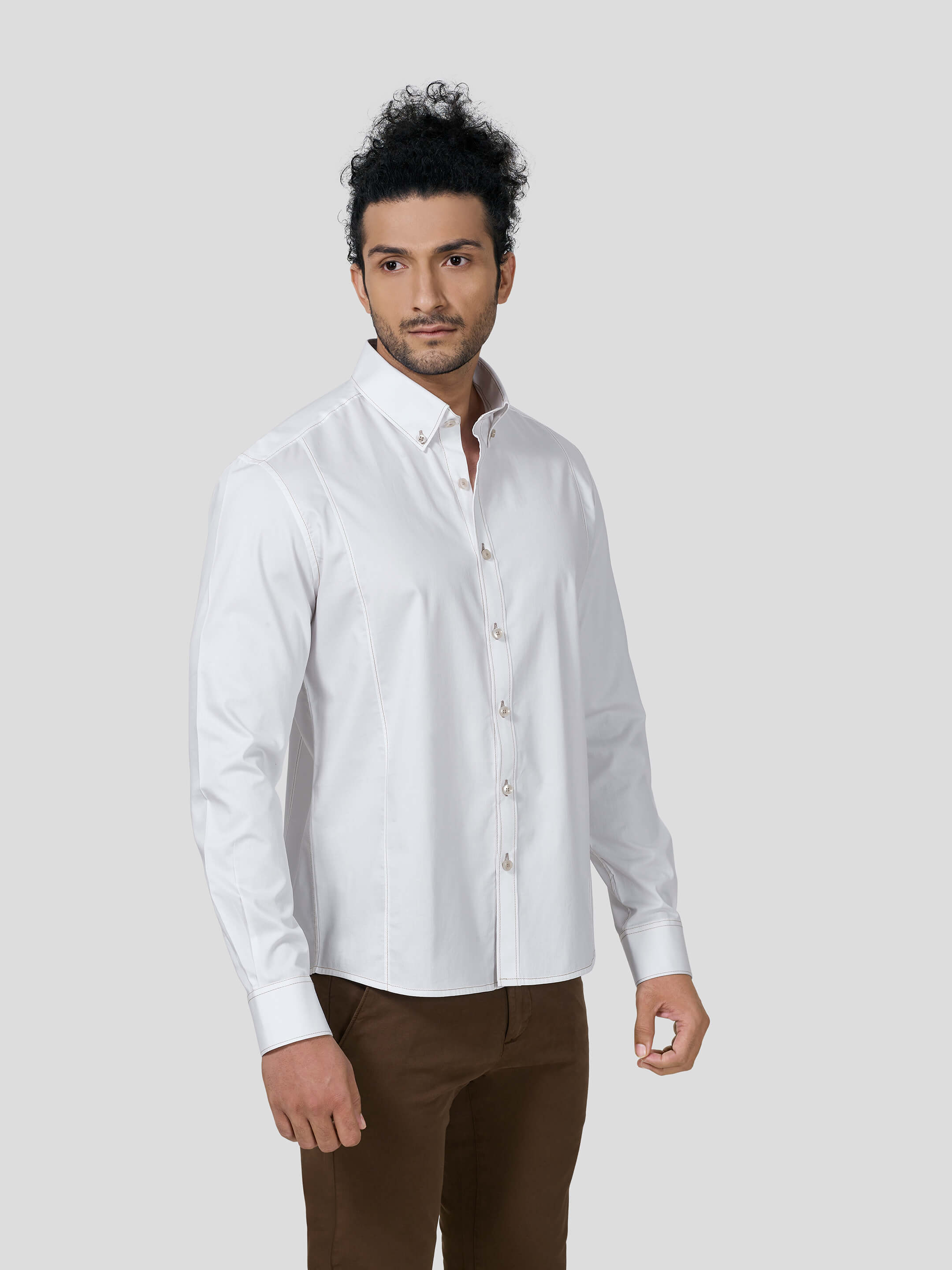 Reflection Button Down Untuck Shirt - STOMBIL TRADE