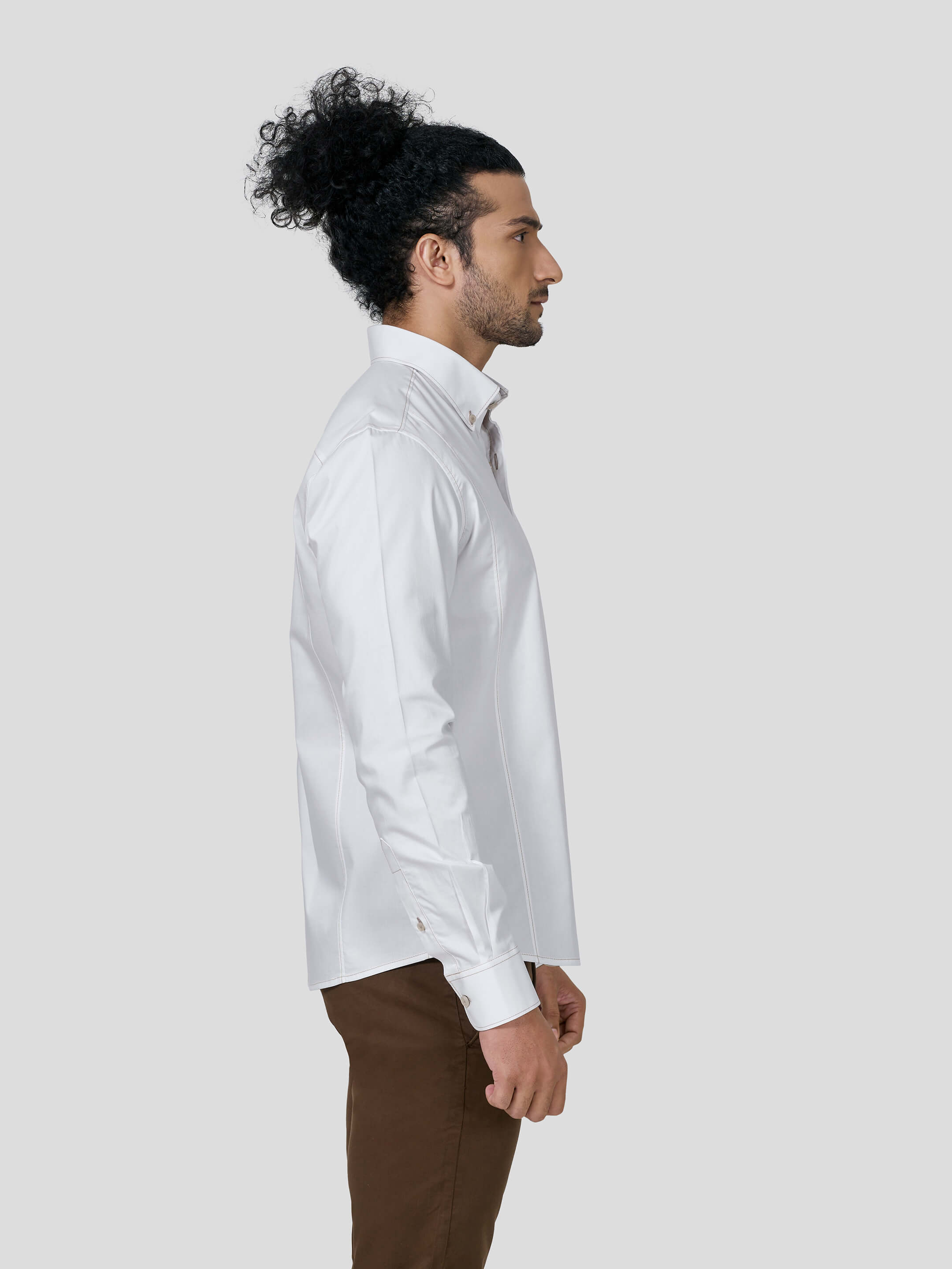 Reflection Button Down Untuck Shirt - STOMBIL TRADE