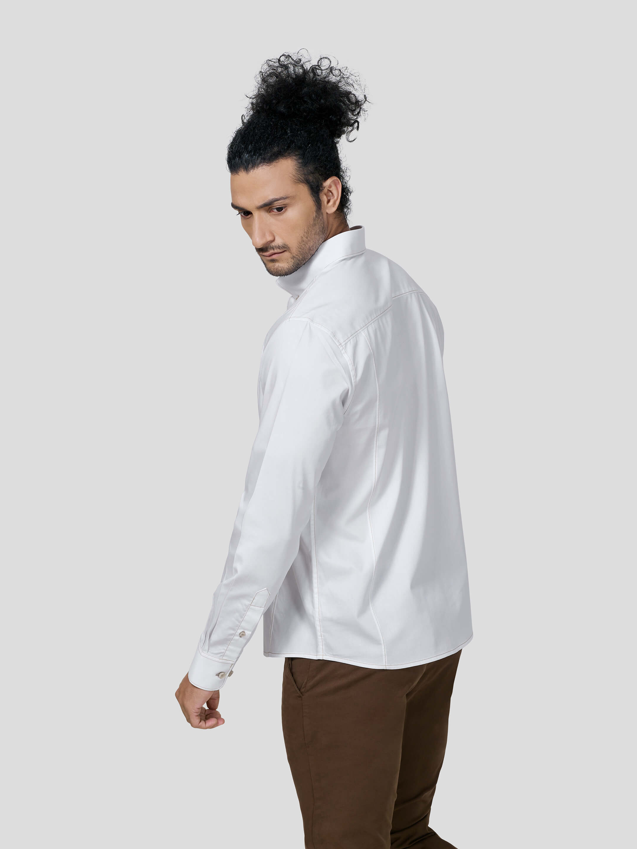 Reflection Button Down Untuck Shirt - STOMBIL TRADE