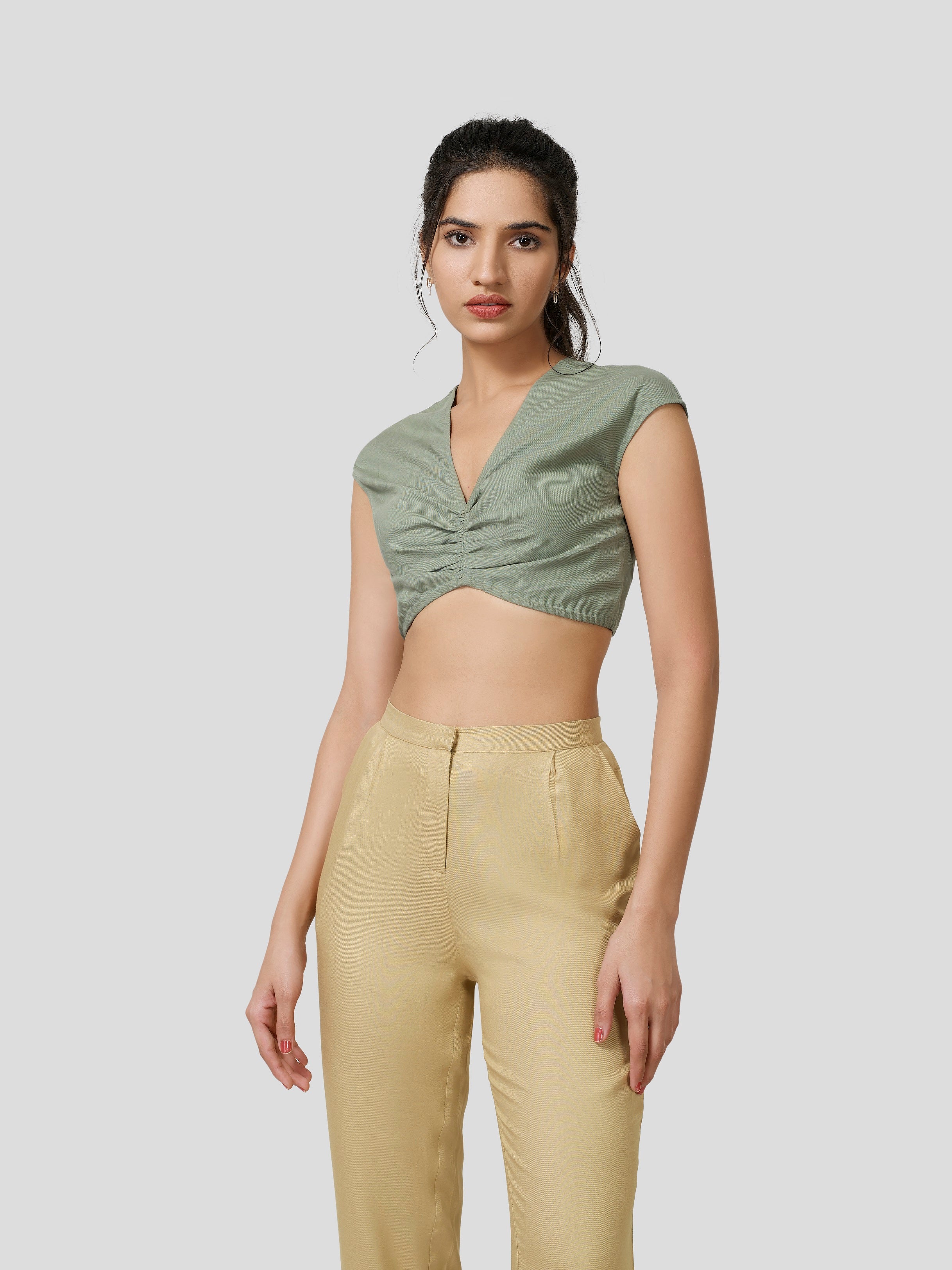 Arioso Rouched Crop Top - STOMBIL TRADE 