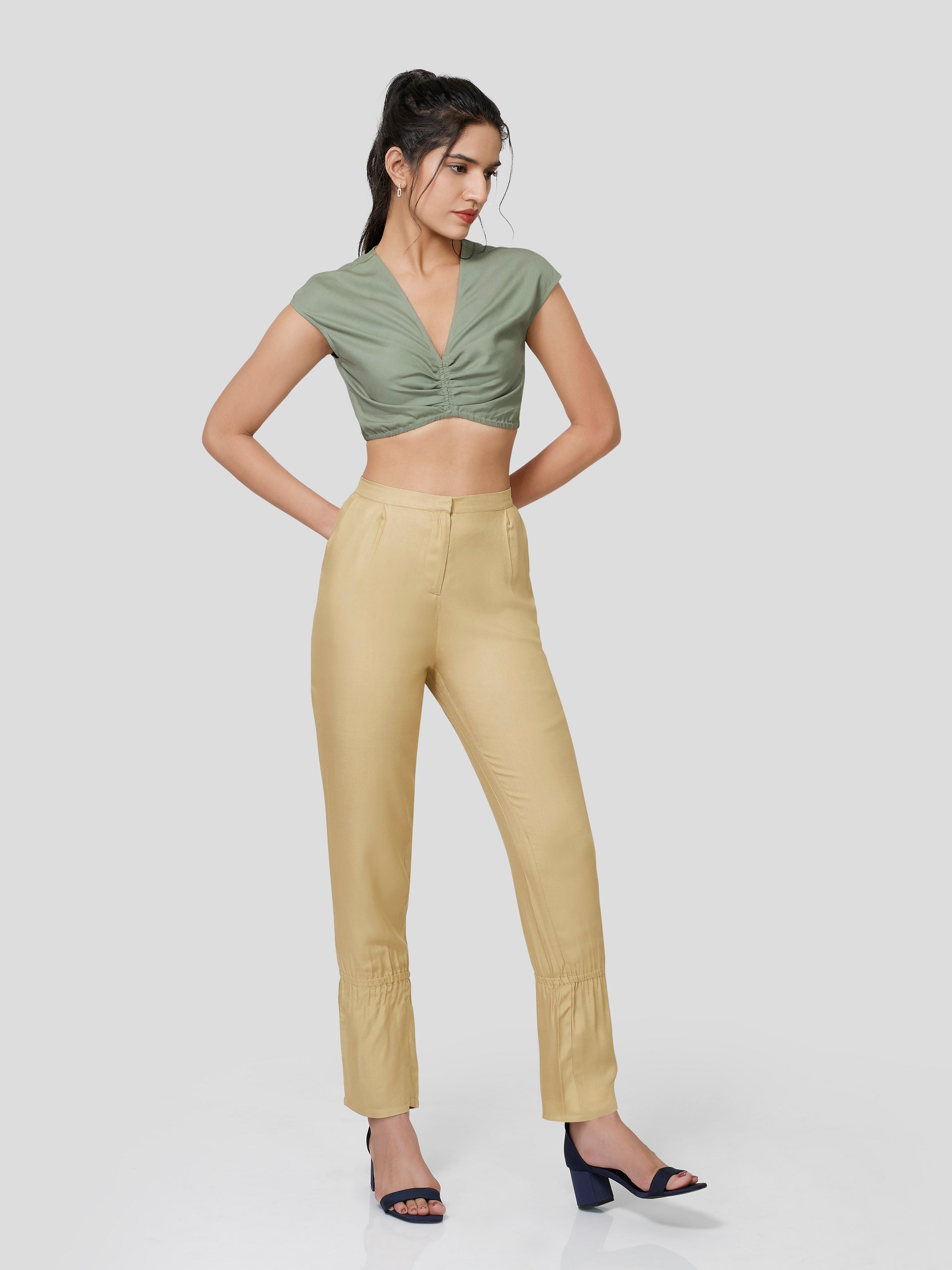 Arioso Rouched Crop Top - STOMBIL TRADE 