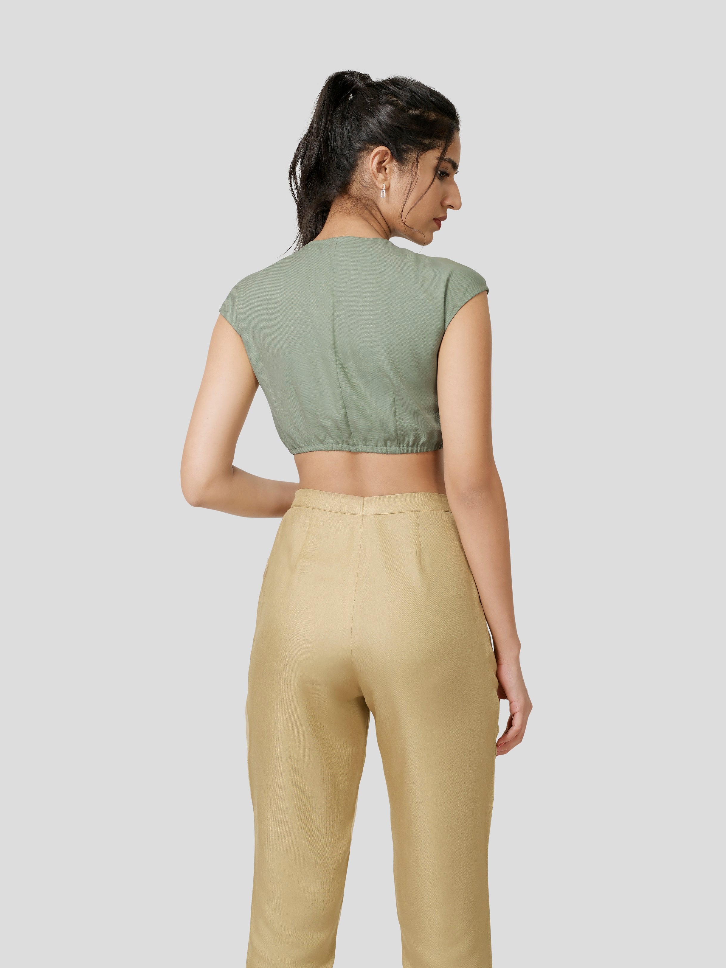 Arioso Rouched Crop Top - STOMBIL TRADE 