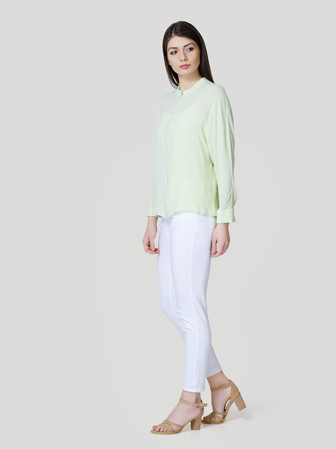 Zip Through Blouson - (Green) - STOMBIL TRADE 