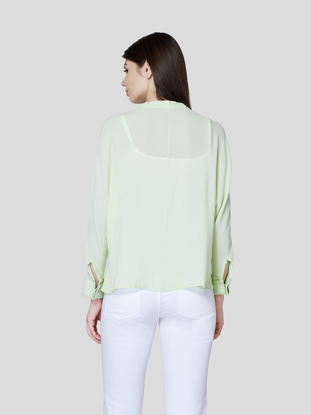Zip Through Blouson - (Green) - STOMBIL TRADE 