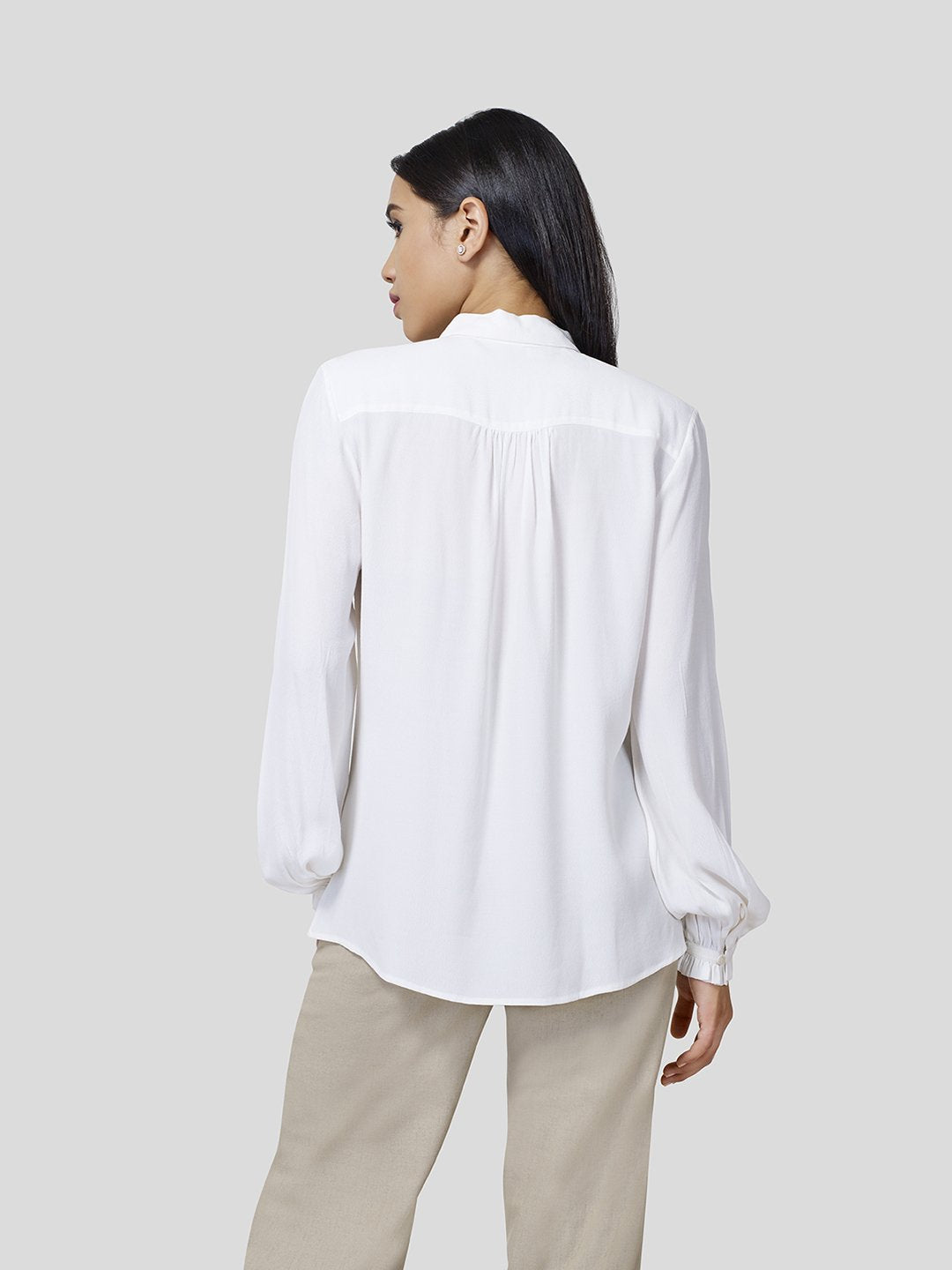 Gather Detail Shirt With Mutton-O-Leg Sleeve Detail - STOMBIL TRADE 