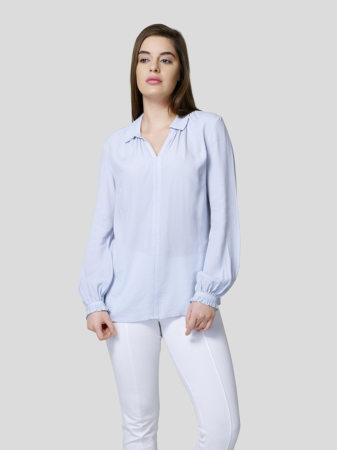 Gather Detail Shirt With Mutton-O-Leg Sleeve Detail - STOMBIL TRADE 