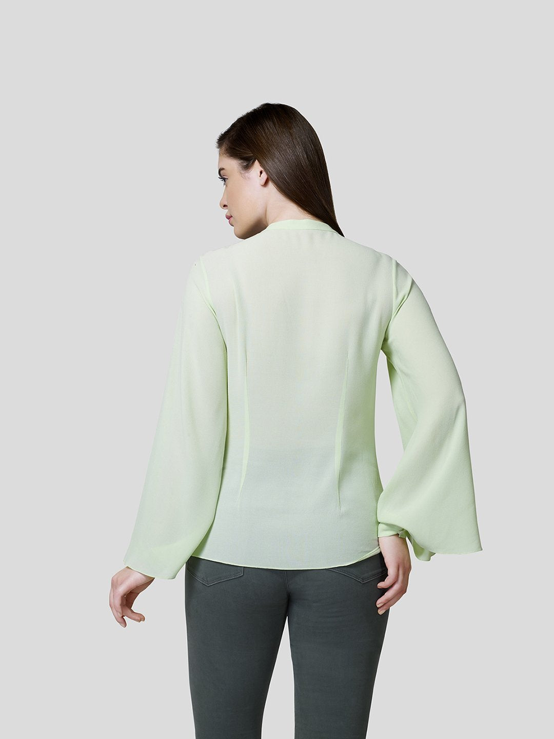 Stand Collar Shirt With  Flared Sleeve - STOMBIL TRADE 