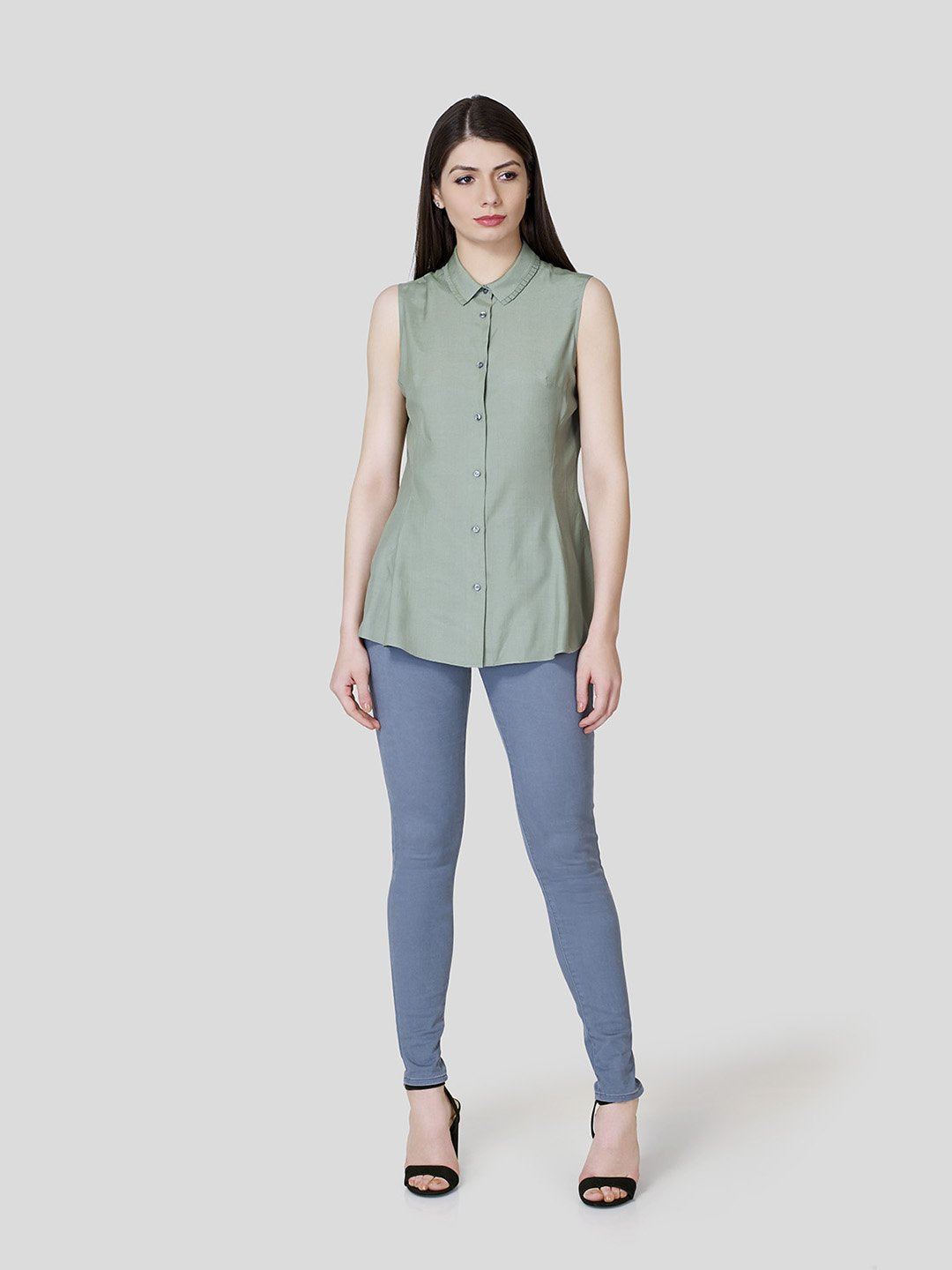 Pleated Frill Collar A Line Shirt - STOMBIL TRADE 