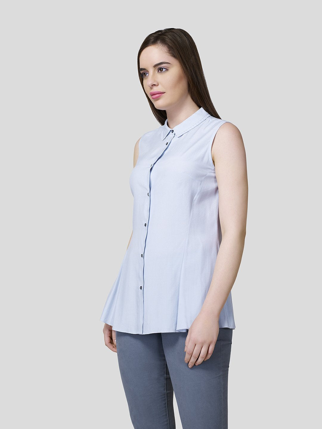 Pleated Frill Collar A Line Shirt - STOMBIL TRADE 