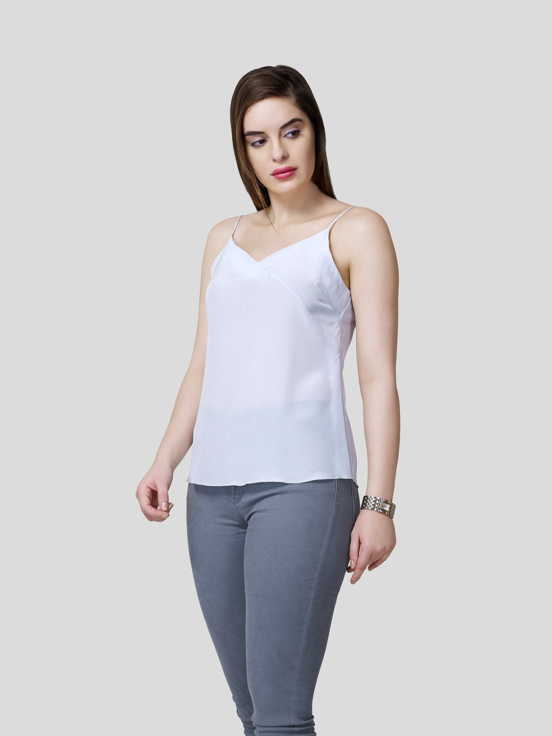 Strappy Camisole With Overlap Detail - STOMBIL TRADE 
