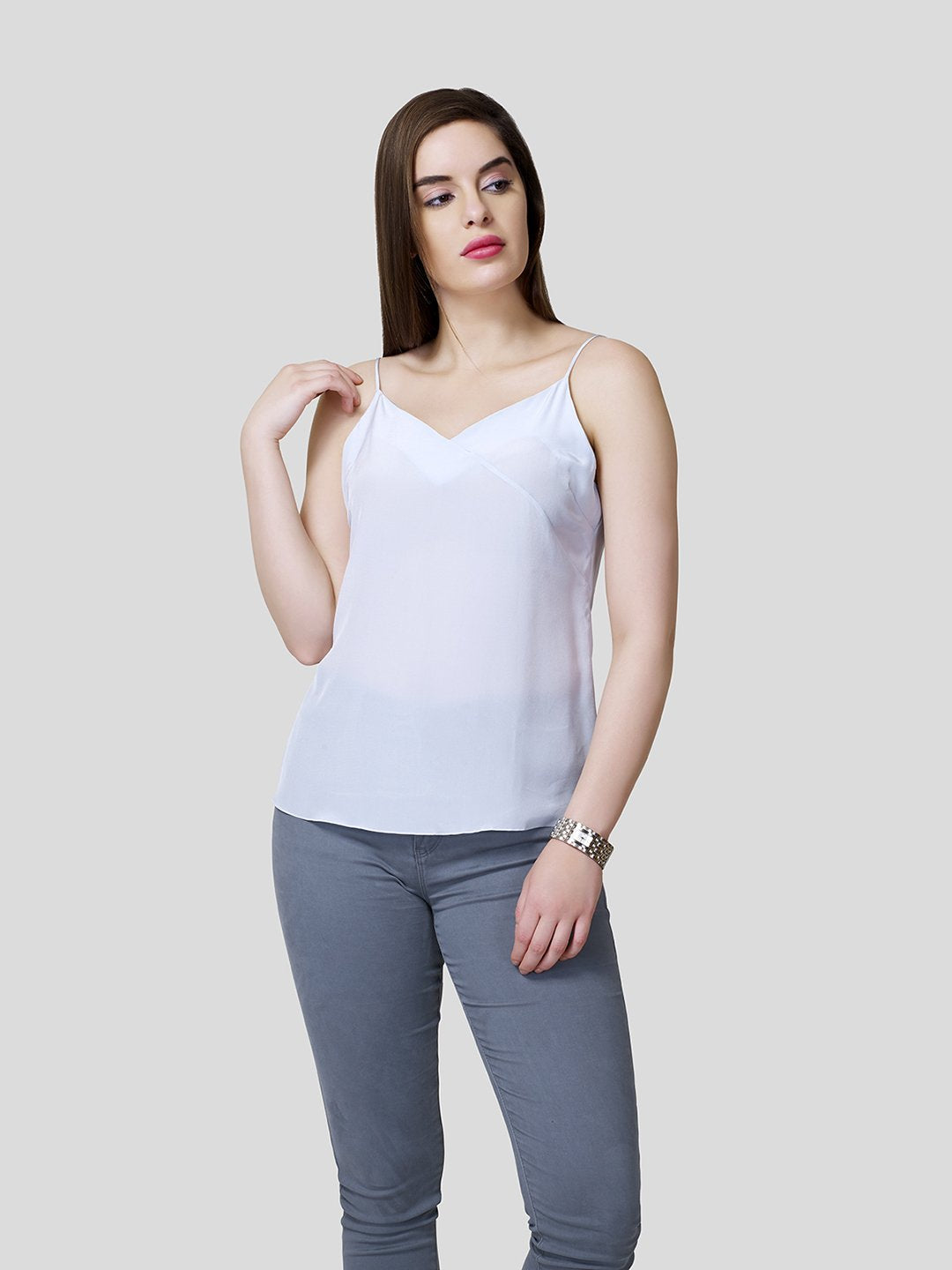 Strappy Camisole With Overlap Detail - STOMBIL TRADE 
