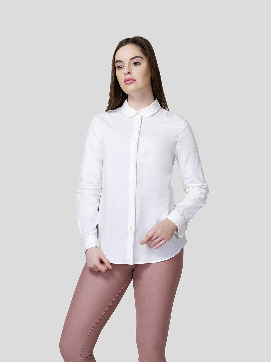 Stripe Piping Detail Shirt - STOMBIL TRADE 