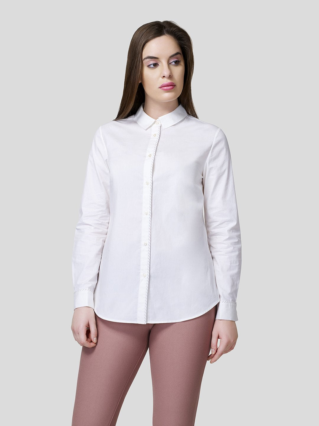 Stripe Piping Detail Shirt - STOMBIL TRADE 