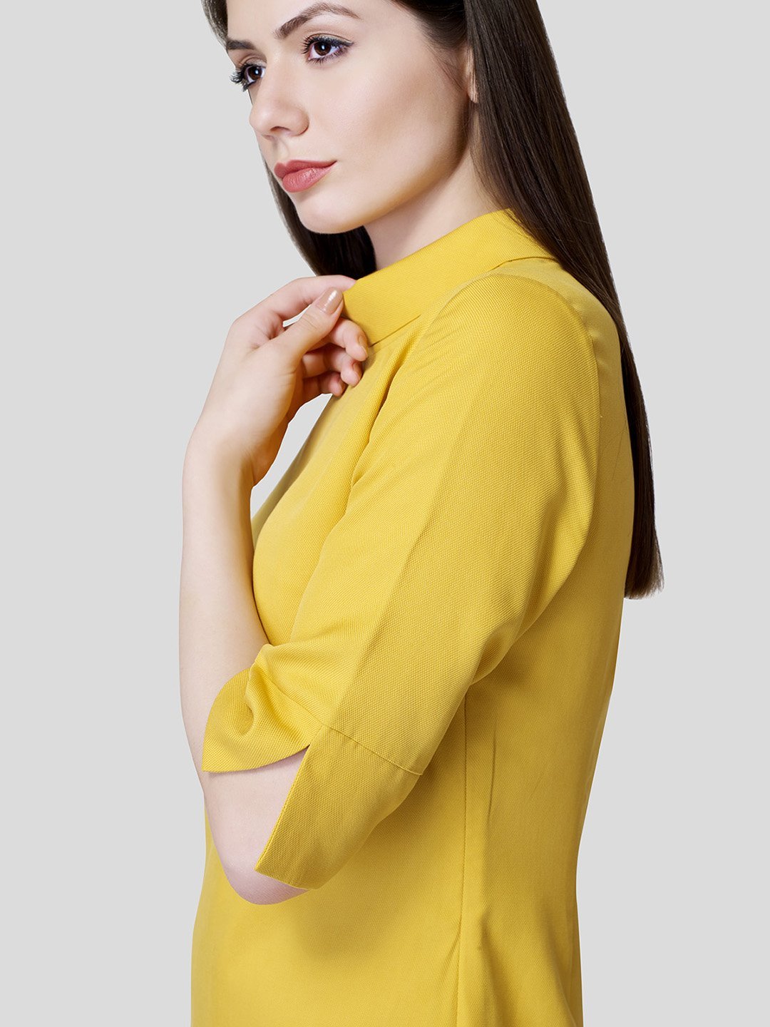 Rolled Collar Dress - STOMBIL TRADE 
