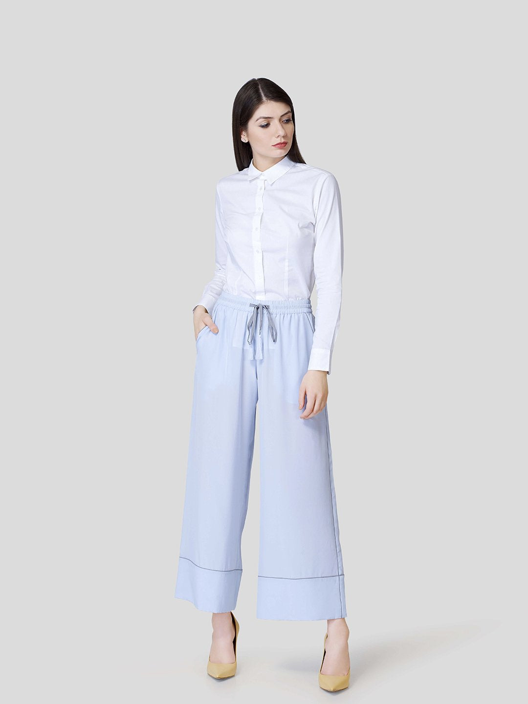 Palazzo With Contrast Piping And Tassel Detail - STOMBIL TRADE 