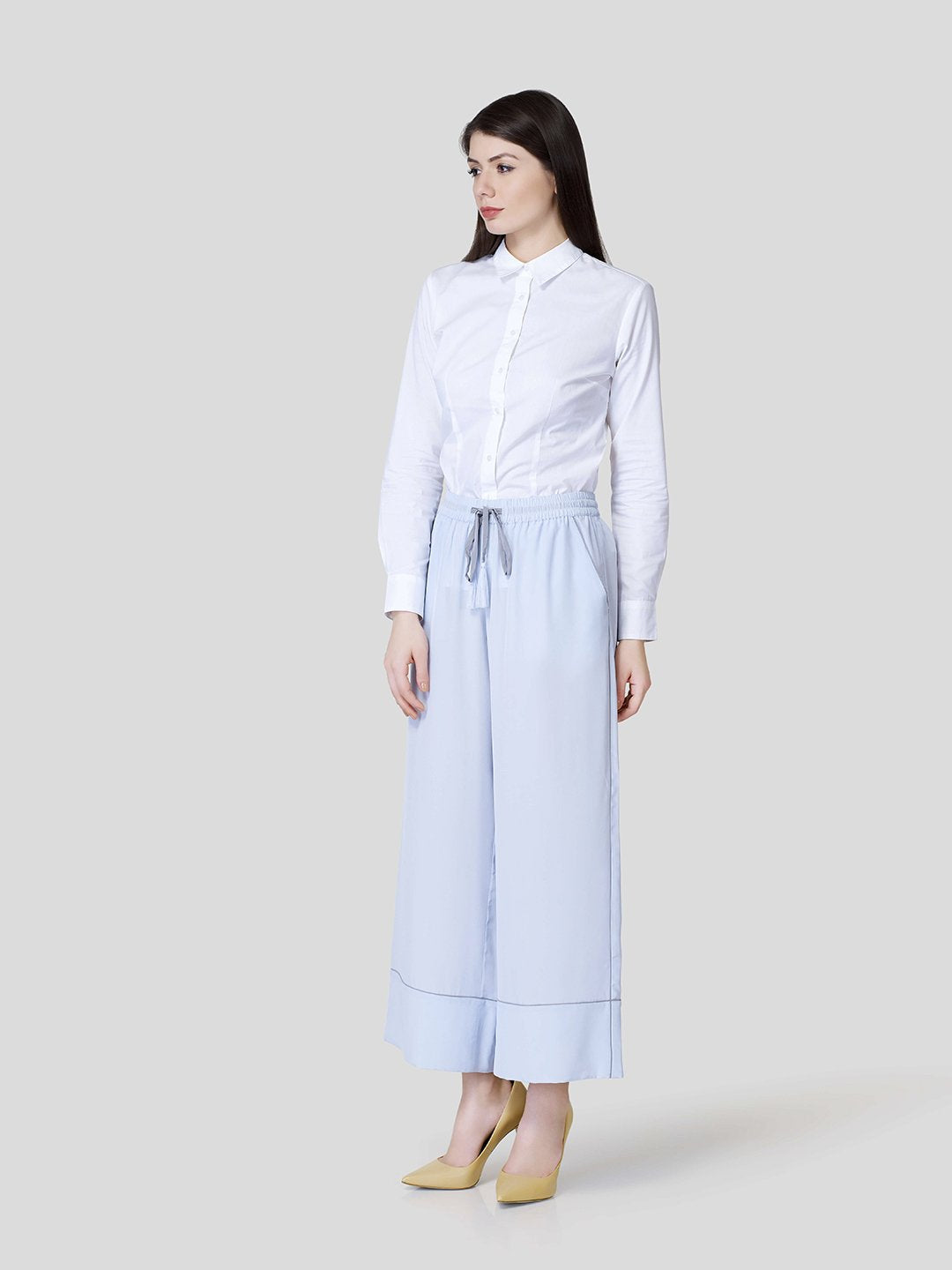 Palazzo With Contrast Piping And Tassel Detail - STOMBIL TRADE 