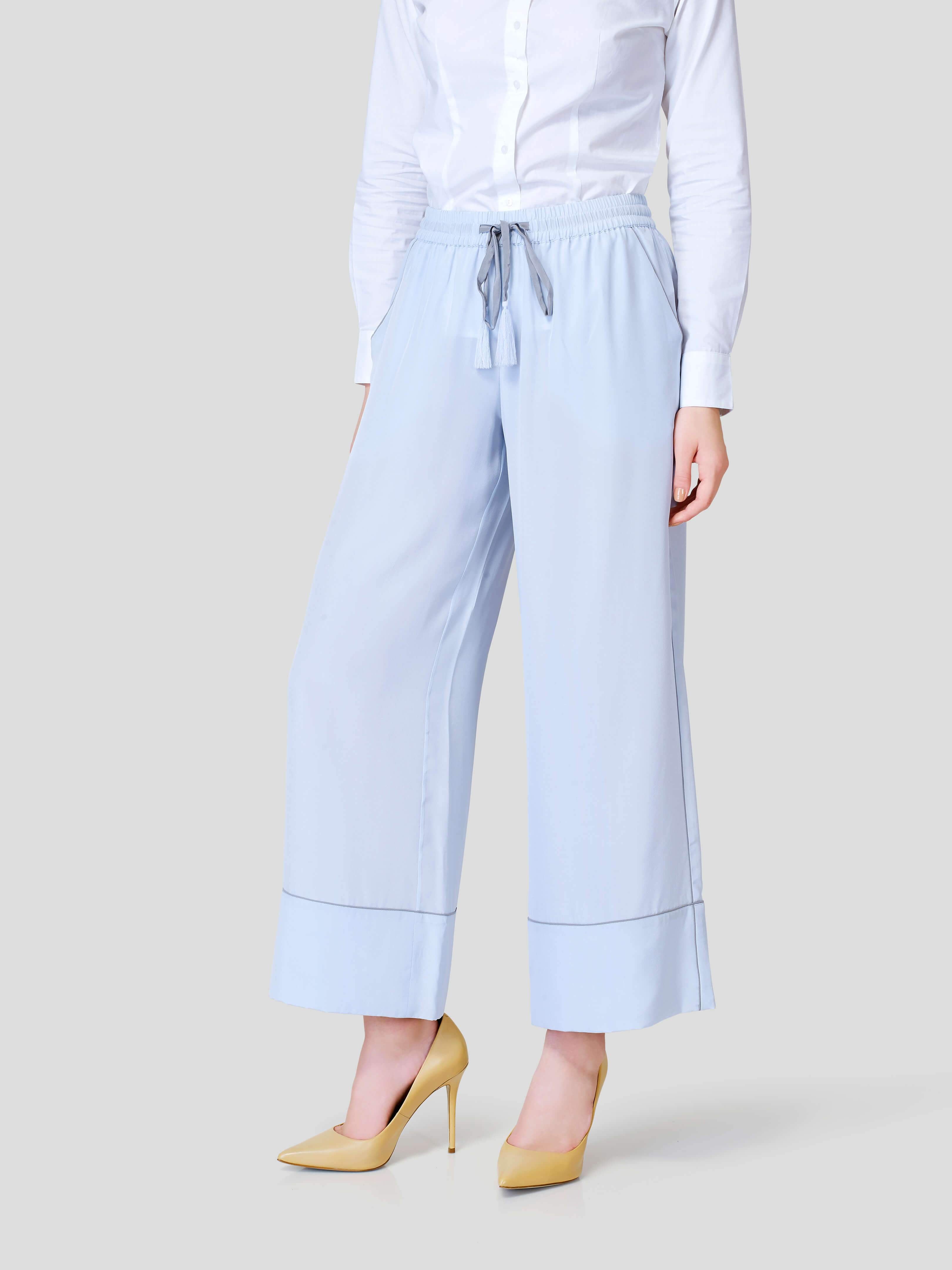 Palazzo With Contrast Piping And Tassel Detail - STOMBIL TRADE 