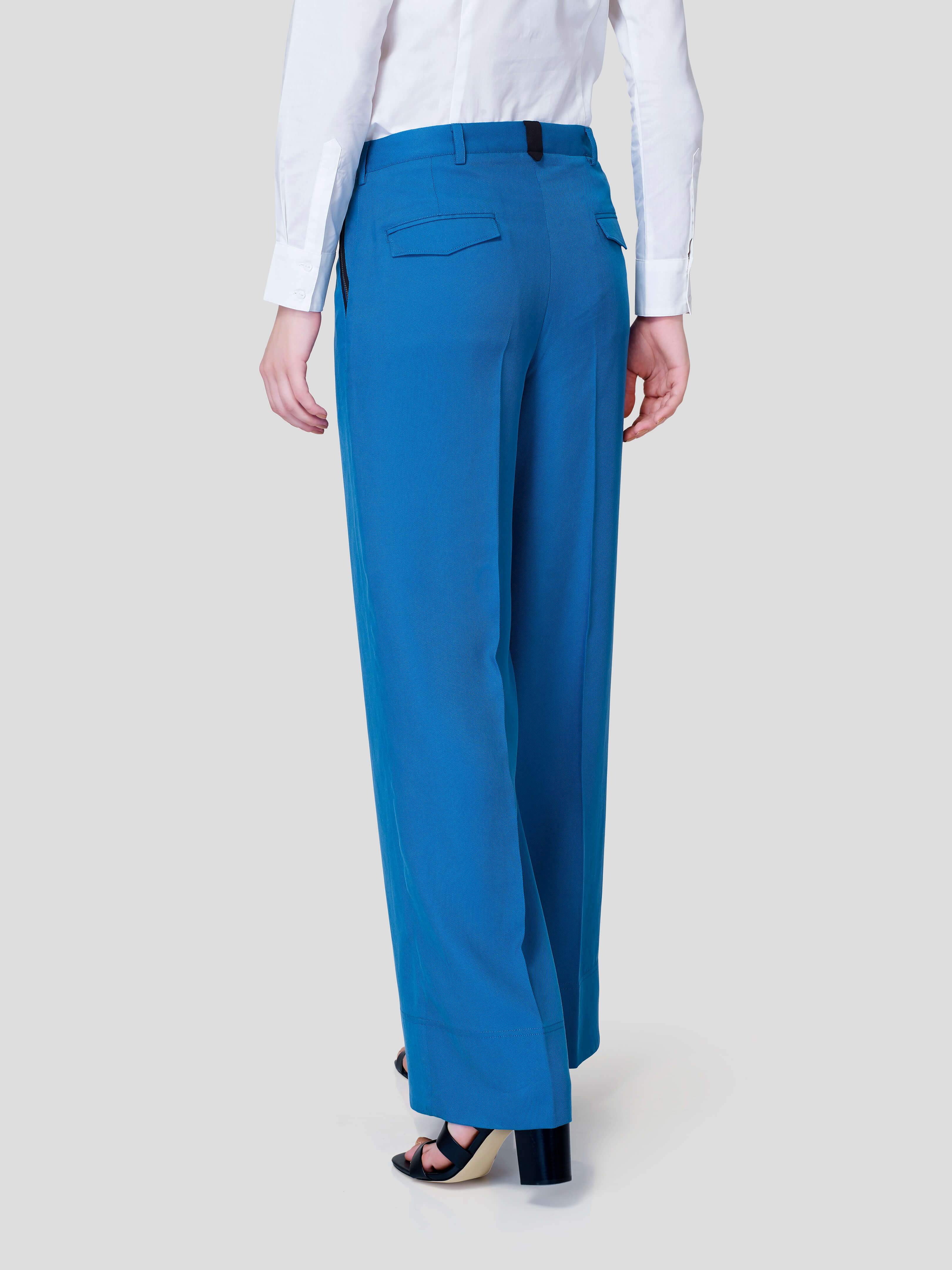 Flared Pant With Metallic Zip Pocket Detail - STOMBIL TRADE 