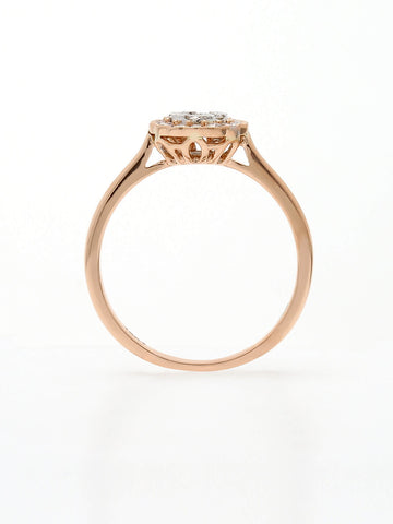Real Diamond Illussion Cluster Ring - STOMBIL TRADE 