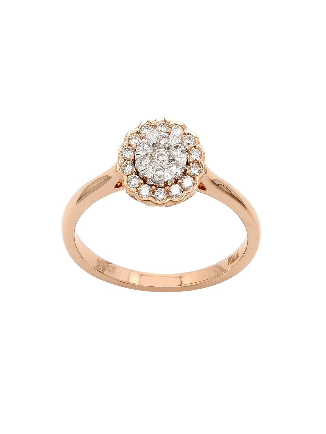 Real Diamond Illussion Cluster Ring - STOMBIL TRADE 