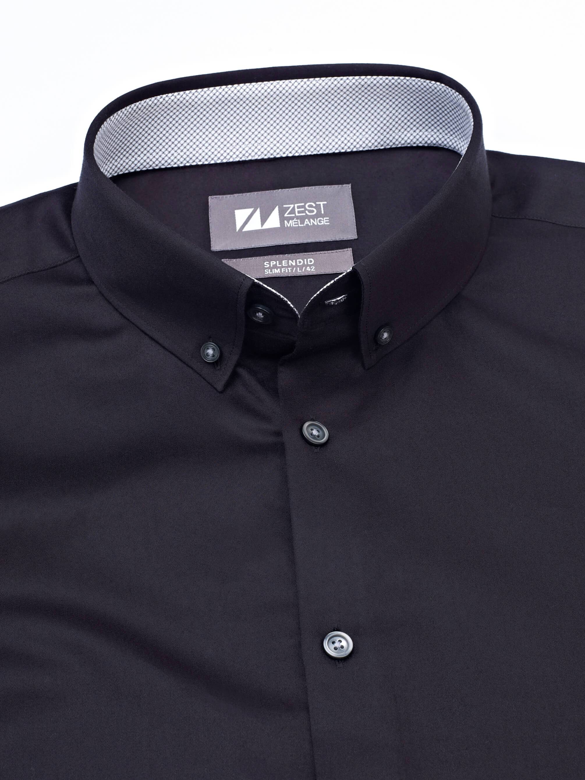 Classic Black Shirt - Zest Mélange