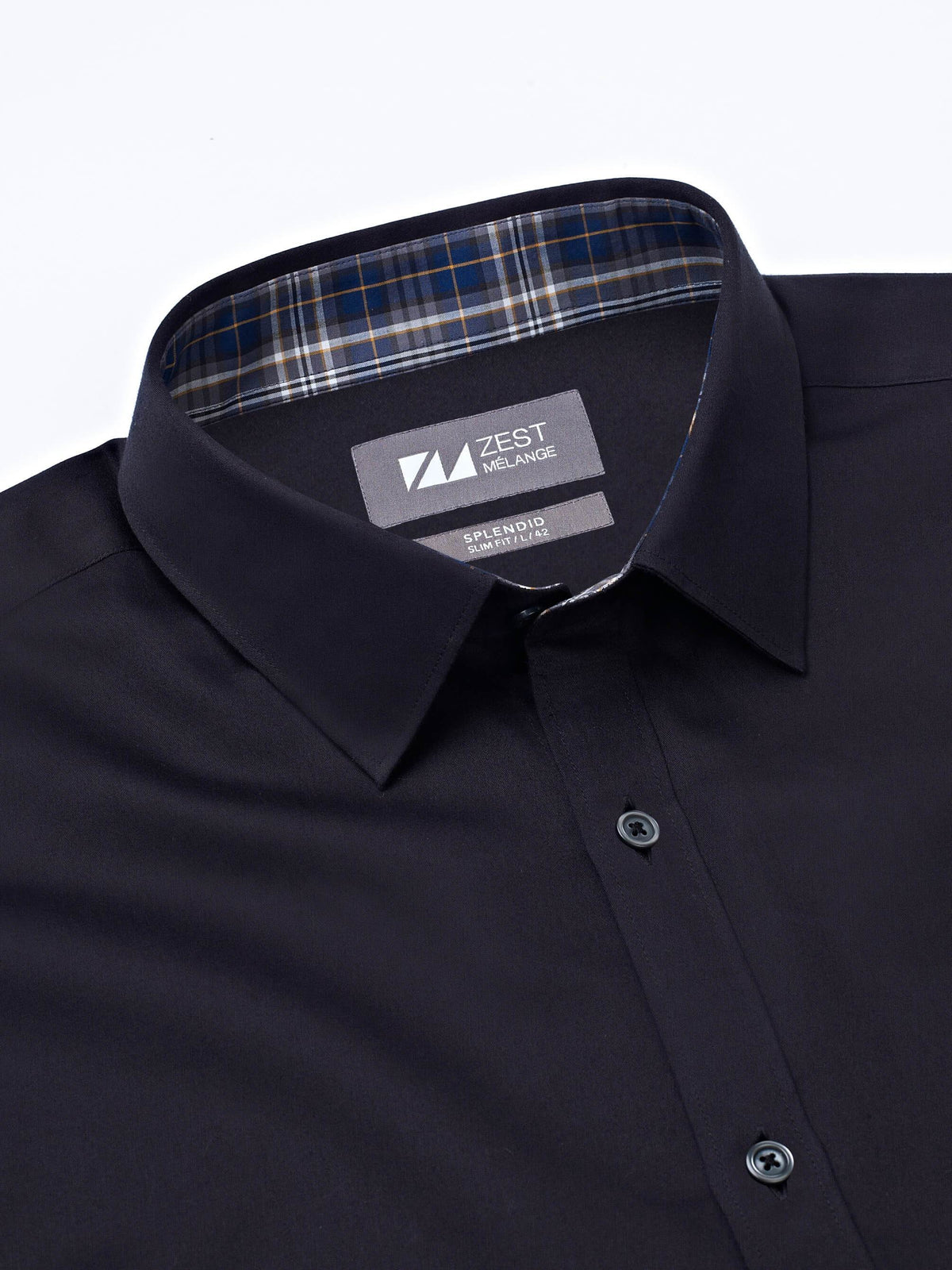Black Shirt with Contrast Trim Detail - STOMBIL TRADE