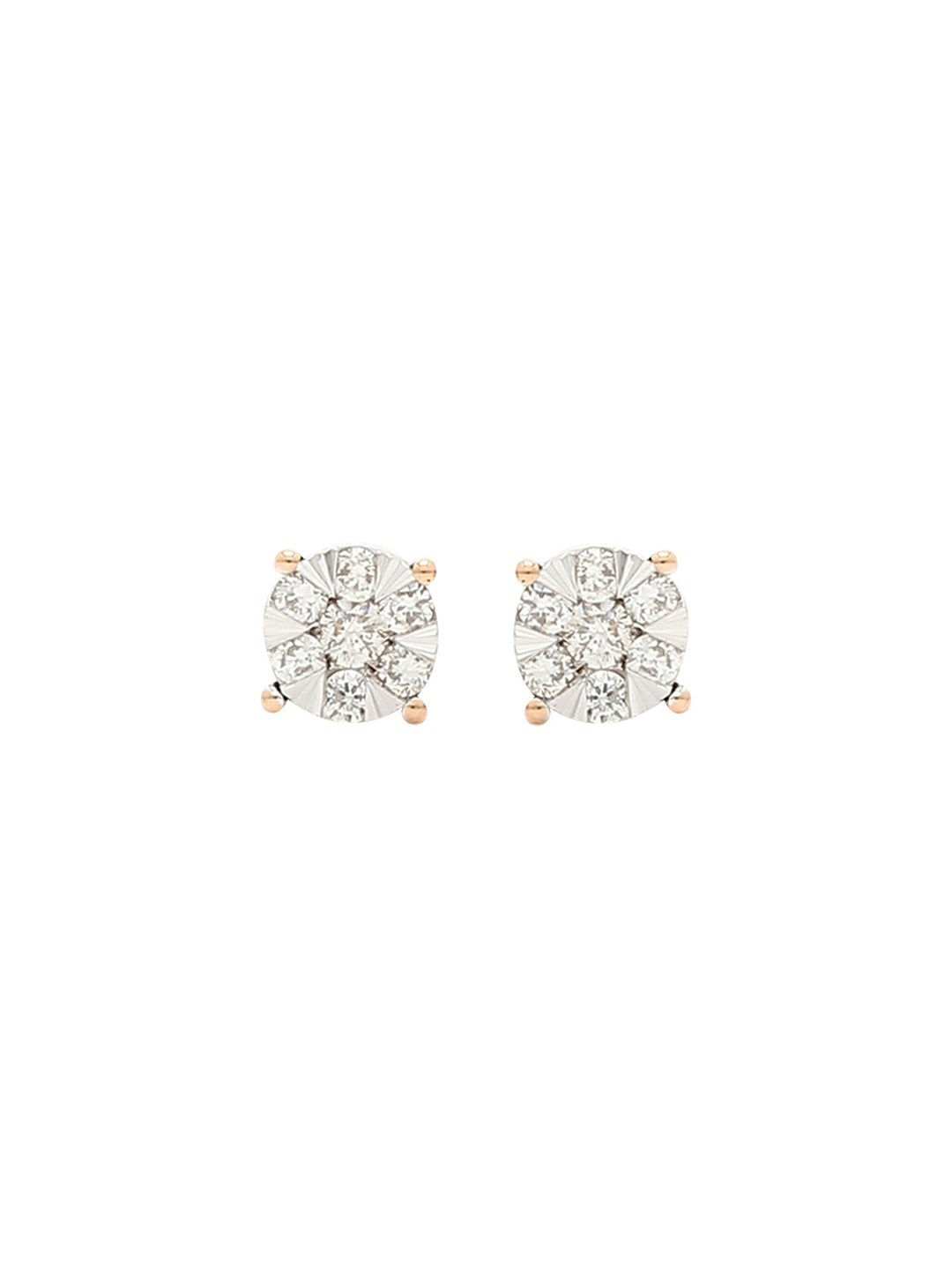 Real Diamond Illussion Cluster Stud Earring - STOMBIL TRADE 