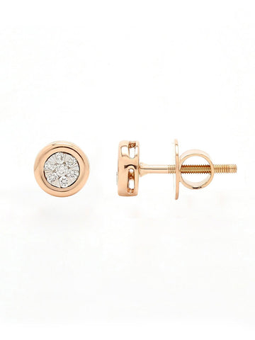 Real Diamond Illussion Cluster Stud Earring - STOMBIL TRADE 