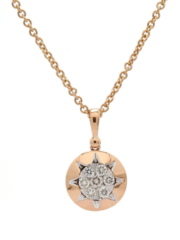Real Diamond Illussion Cluster Pendant With Chain - STOMBIL TRADE 