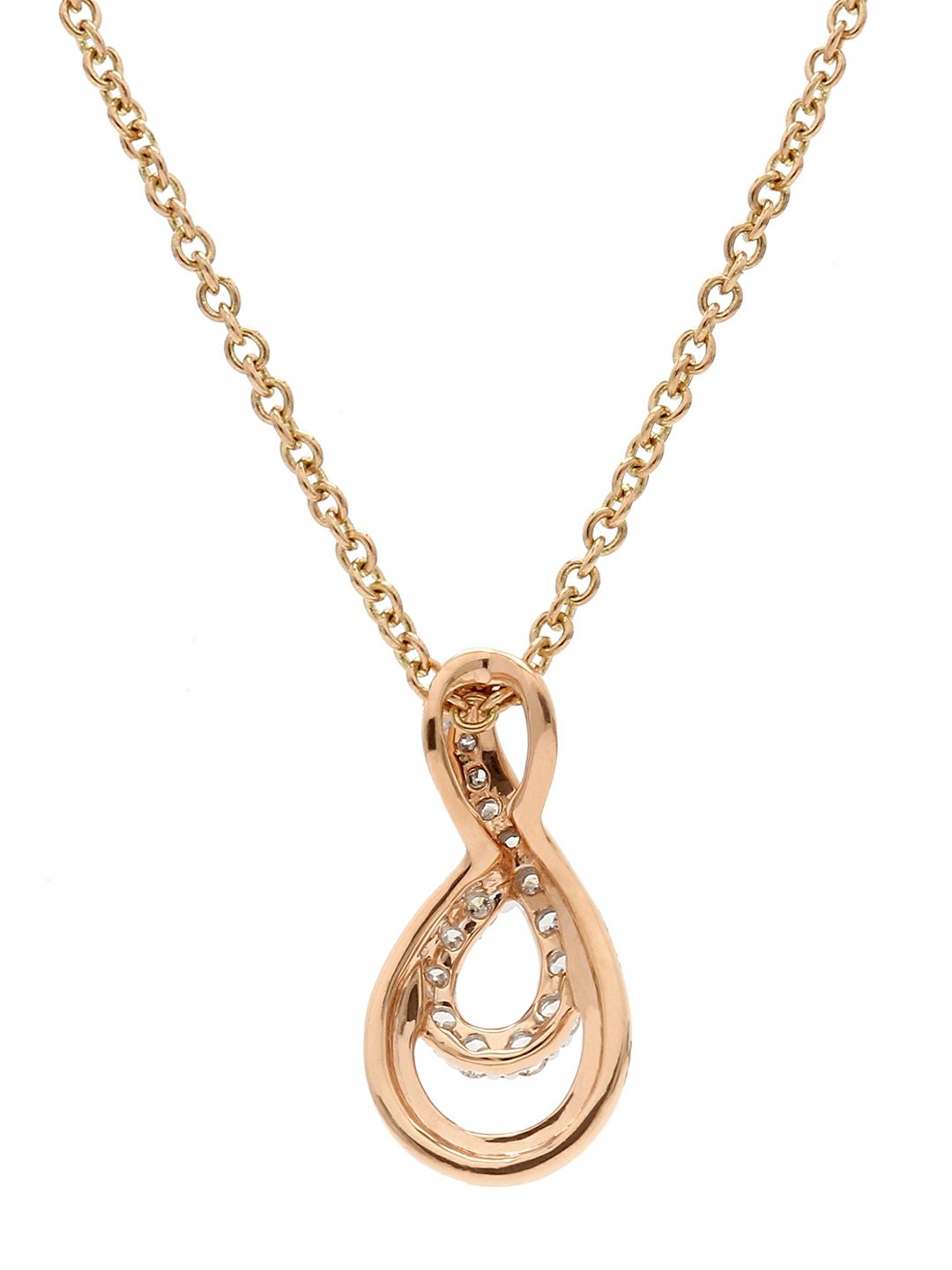 Real Diamond Infinity Pendant With Chain - STOMBIL TRADE 