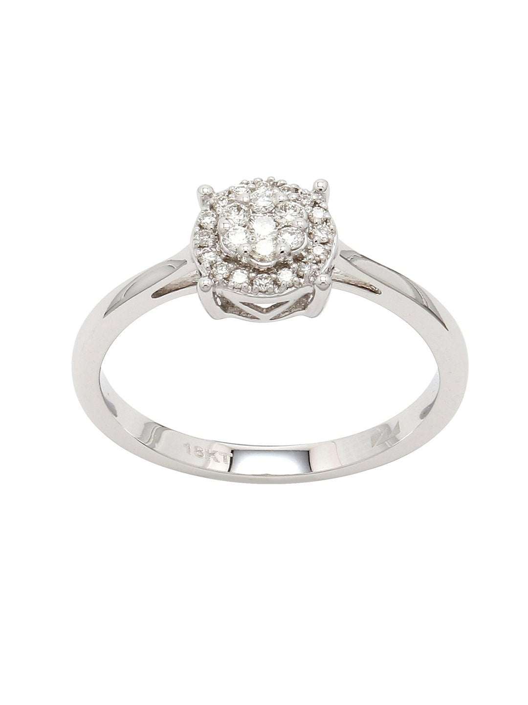 Real Diamond Cluster Ring - STOMBIL TRADE 