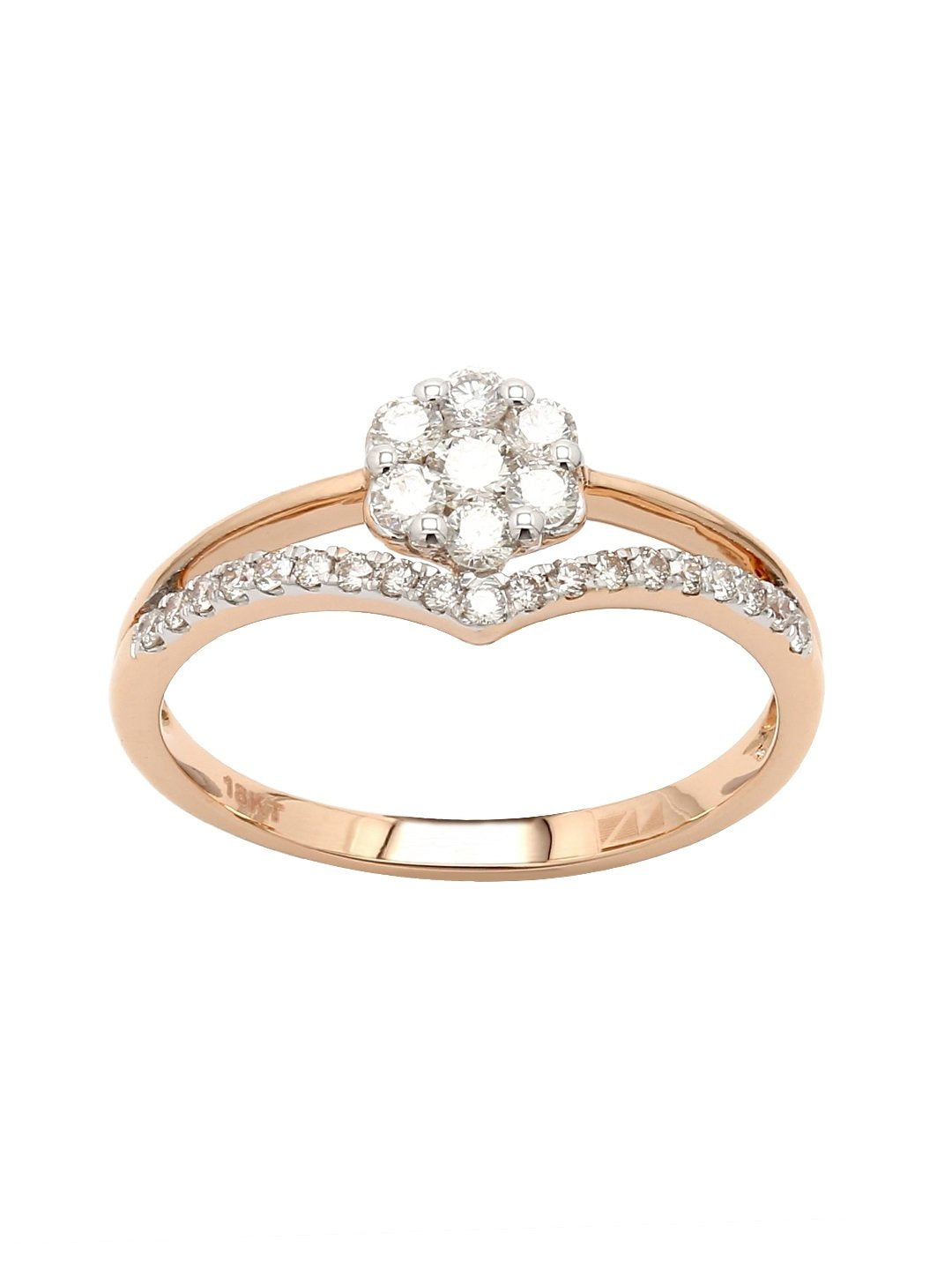 Real Diamond Cluster Ring - STOMBIL TRADE 