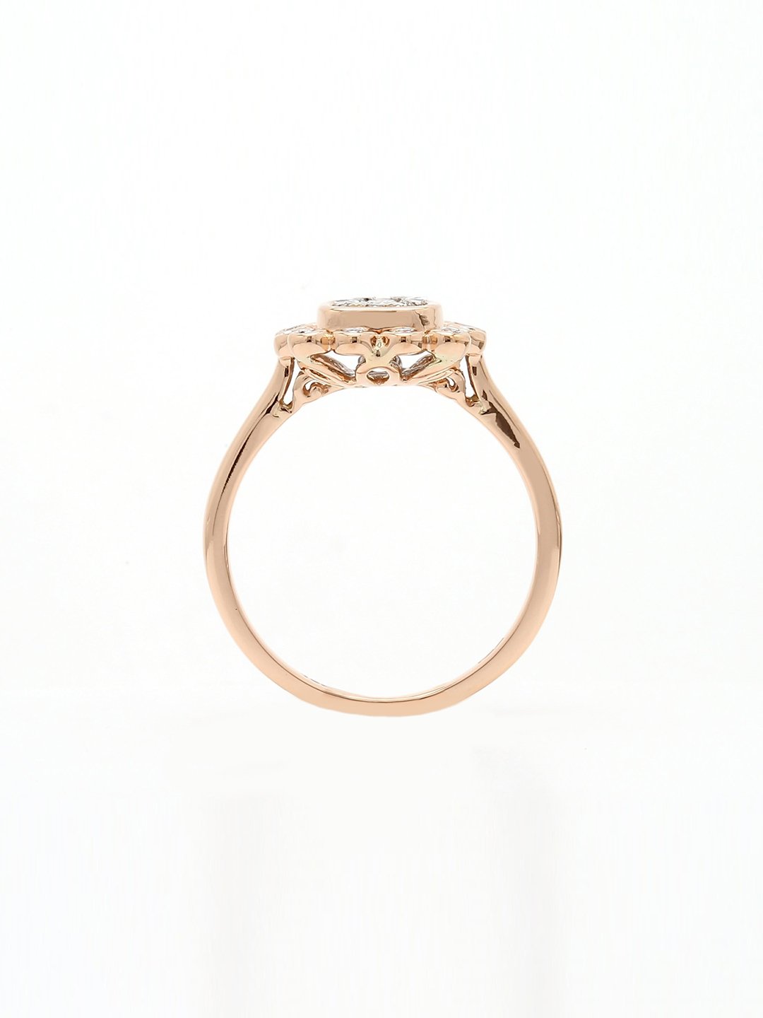 Real Diamond Illussion Cluster Ring - STOMBIL TRADE 