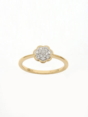 Real Diamond Cluster Ring - STOMBIL TRADE 