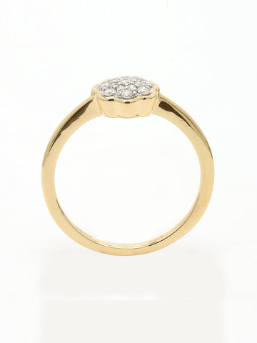 Real Diamond Cluster Ring - STOMBIL TRADE 