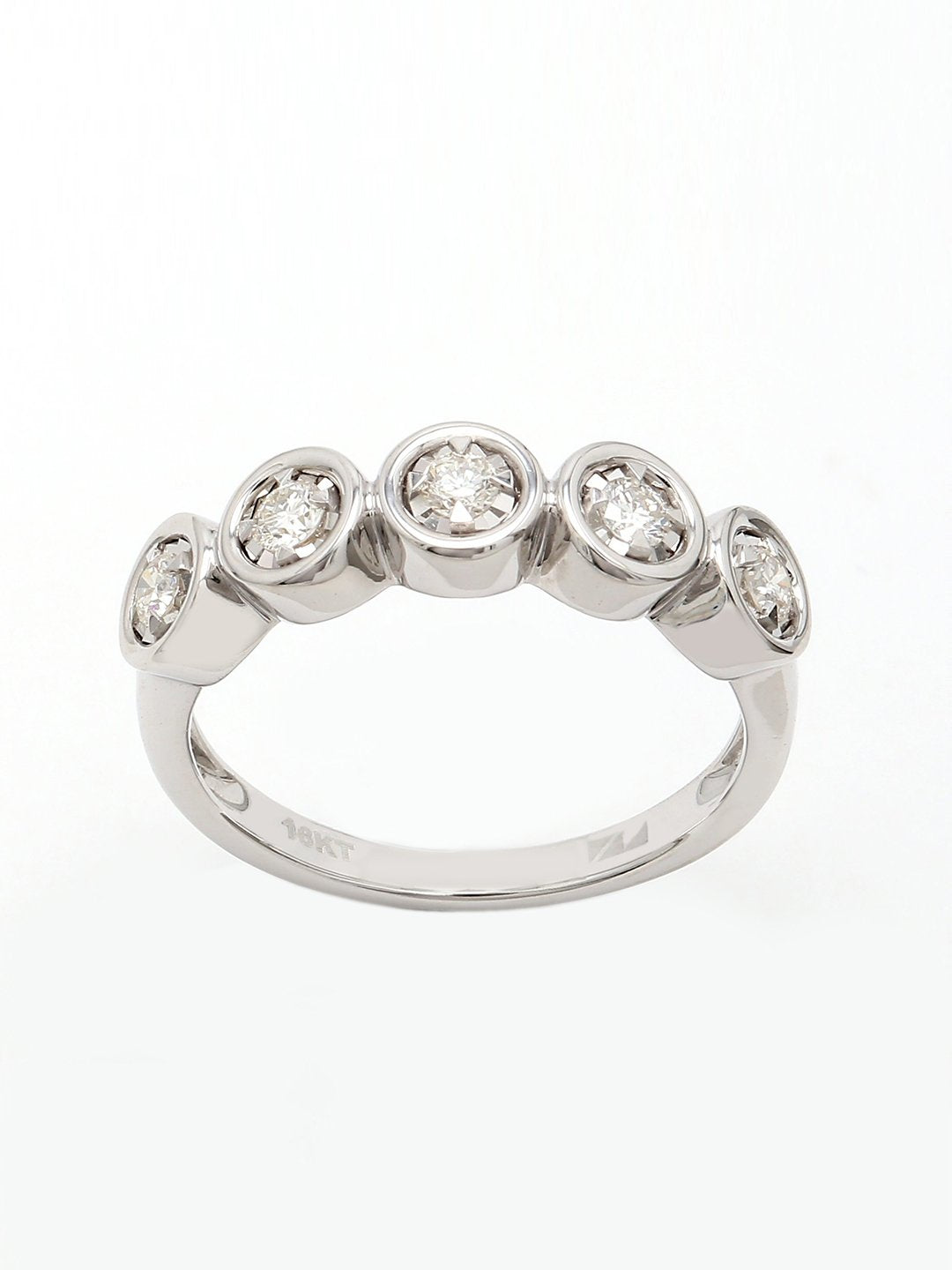 Real Diamond Illussion Solitaire Band Ring - STOMBIL TRADE 