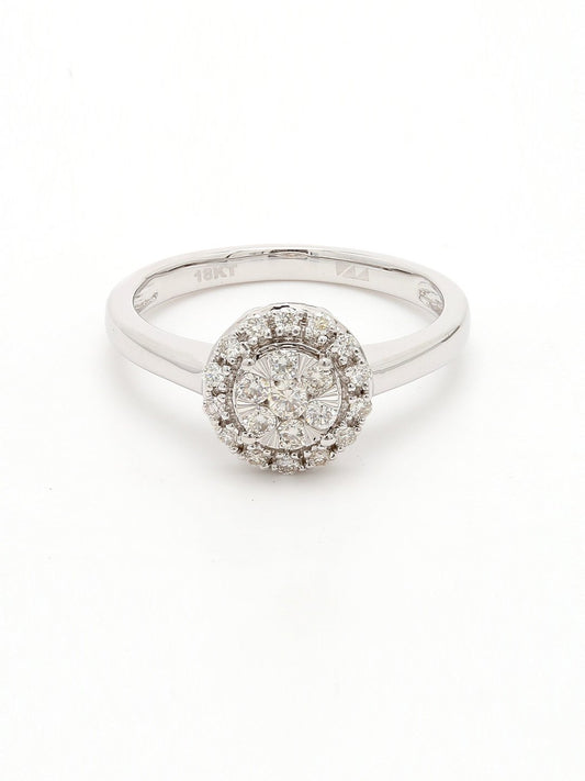 Real Diamond Illussion Cluster Ring - STOMBIL TRADE 