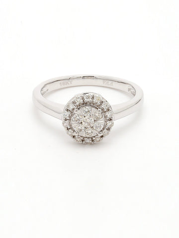 Real Diamond Illussion Cluster Ring - STOMBIL TRADE 