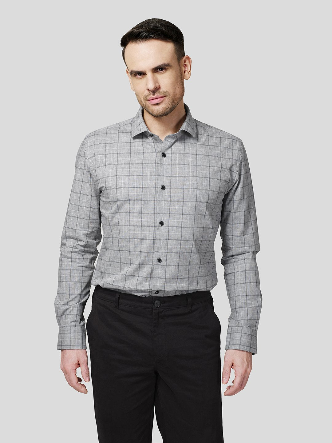 Grey Checks Shirt - STOMBIL TRADE