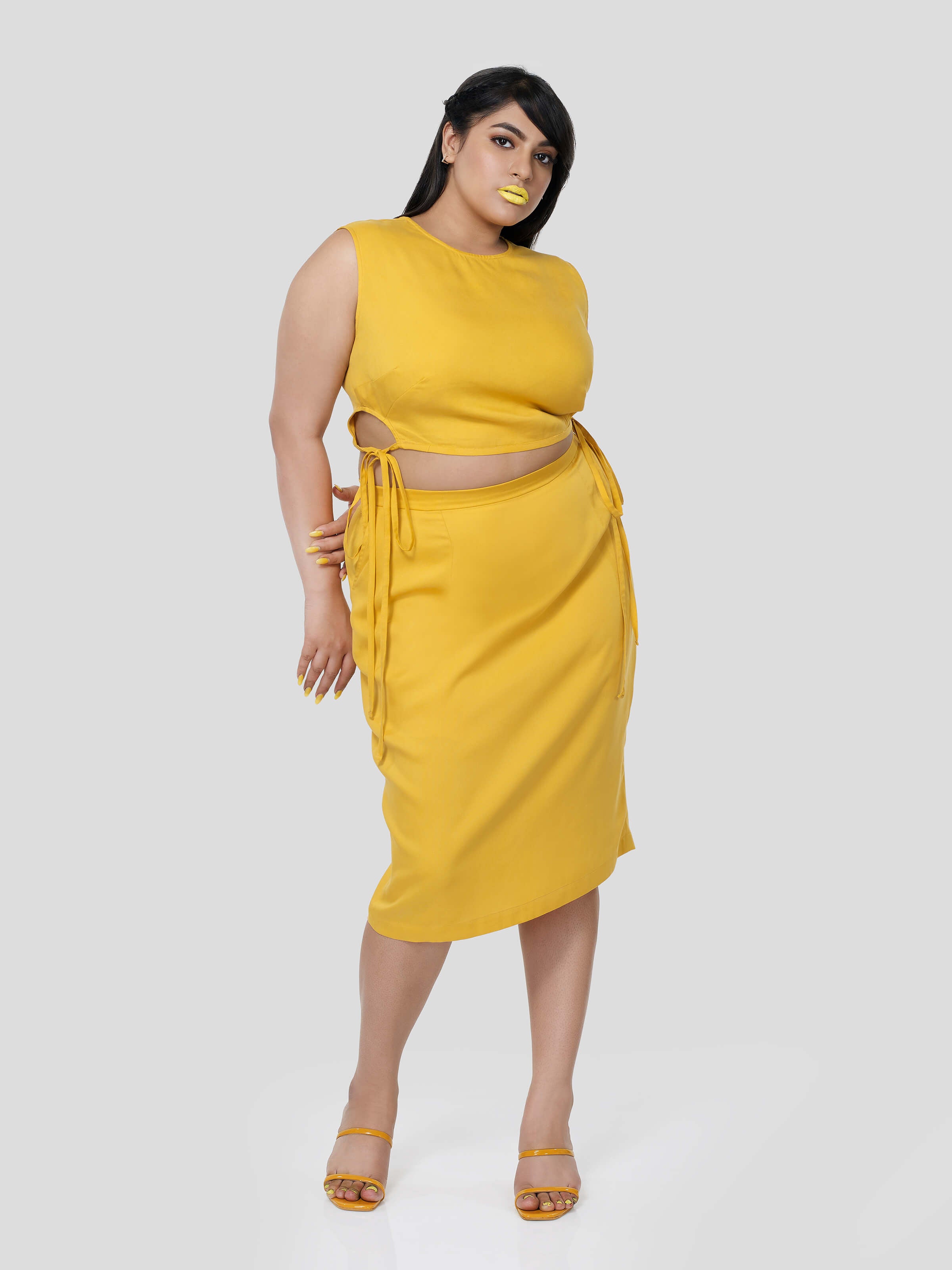 Perpetual Shine of Cavity Top & Straight Skirt - STOMBIL TRADE 